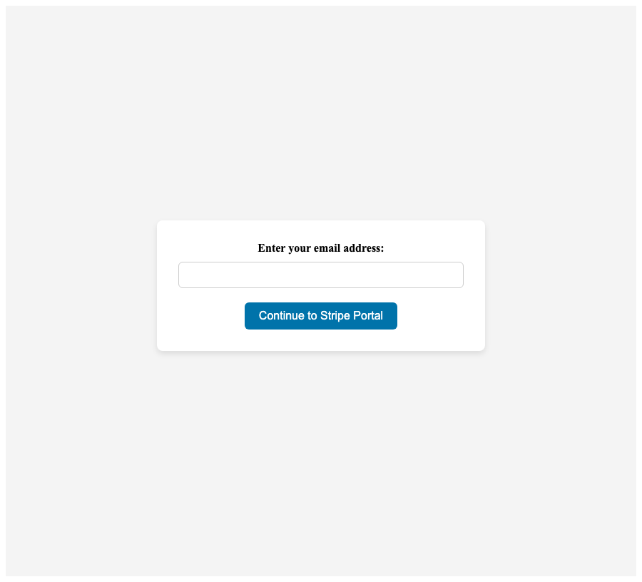 Dedicated customer portal login endpoint